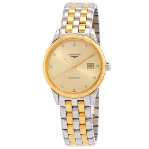 Flagship Automatic Diamond Gold Dial Watch L4.374.3.37.7