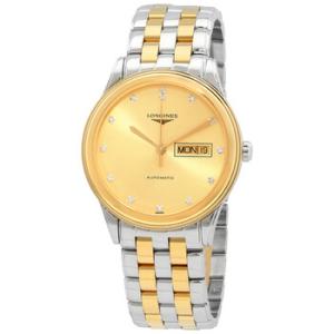 Flagship Automatic Diamond Gold Dial Watch L4.899.3.37.7