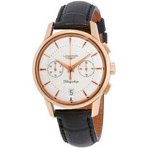 Flagship Heritage Chronograph Champagne Dial Black Leather Watch L47568722