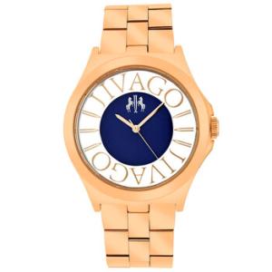Fun Blue Dial Rose Goldtone Watch JV8412