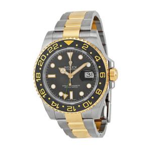 GMTMaster II Black Dial Stainless Steel and 18kt Yellow Gold Oyster Bracelet Automatic Watch 116713BKSO