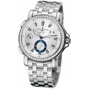 GMT Big Date Silver Dial Stainless Steel Diamond Automatic Watch 24355B791