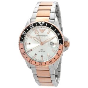 GMT Quartz White Dial TwoTone Watch AR11591
