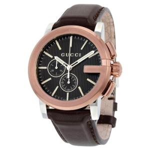 G Chrono XL Black Dial Brown Leather Watch YA101202