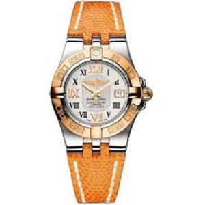 Galactic 30 Mother of Pearl Dial Orange Lizard Leather Watch C71340L2G672ORLD
