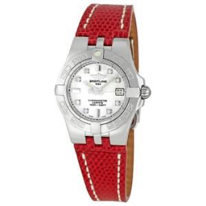 Galactic 30 White Diamond Dial Red Strap Watch A71340L2A713RDLD