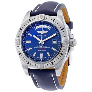 Galactic 44 Blue Dial Blue Leather Watch A45320B9C902BLLT
