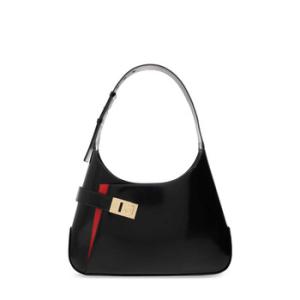 GanciniBuckled Asymmetric Leather Shoulder Bag