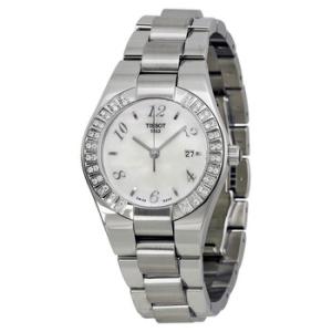Glam Sport Mother of Pearl Dial Stainless Steel Watch T0432101111701