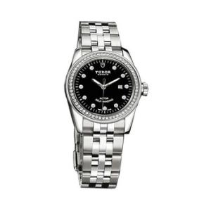 Glamour Automatic Diamond Black Dial Watch