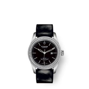 Glamour Date Automatic Diamond Black Dial Watch