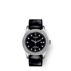 Glamour Date Automatic Diamond Black Dial Watch