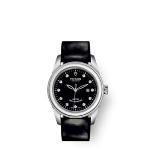 Glamour Date Automatic Diamond Black Dial Watch