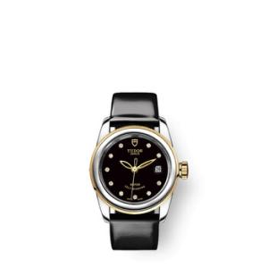 Glamour Date Automatic Diamond Black Dial Watch