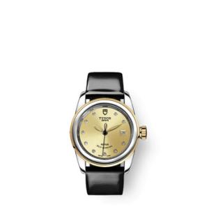 Glamour Date Automatic Diamond Champagne Dial Watch