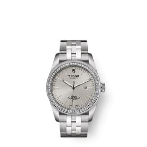 Glamour Date Automatic Diamond Silver Dial Watch