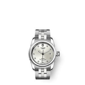 Glamour Date Automatic Diamond Silver Dial Watch