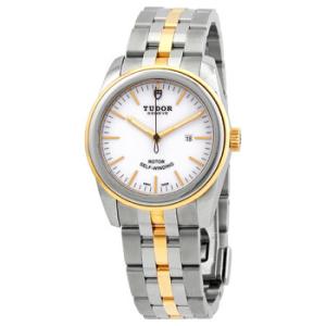 Glamour Date Automatic White Dial Watch