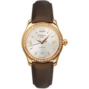 Glashutte Lady Serenade Automatic Diamond Silver Dial Watch