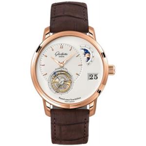 Glashutte PanoLunarTourbillon Silver Dial Watch