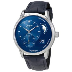 Glashutte PanoMaticLunar Automatic Blue Dial Watch