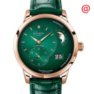 Glashutte PanoMaticLunar Automatic Green Dial Watch