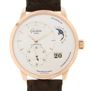 Glashutte PanoMaticLunar Automatic Silver Dial Watch