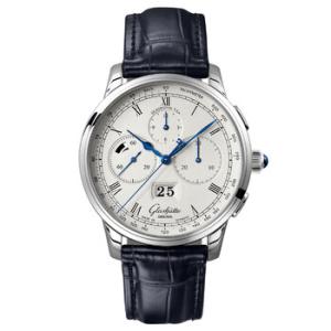 Glashutte Senator Chronograph Panorama Date Automatic Silver Dial Watch
