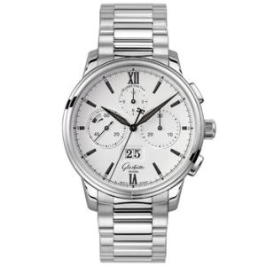 Glashutte Senator Chronograph Panorama Date Automatic White Dial Watch