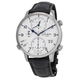 Glashutte Senator Cosmopolite Automatic Matte White  Dial Watch