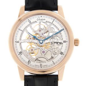 Glashutte Senator Hand Wind Silver Dial Watch
