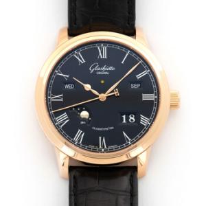 Glashutte Senator Perpetual Automatic Black Dial Watch