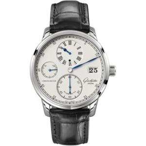 Glashutte Senator Silver Dial Hand Wind Watch