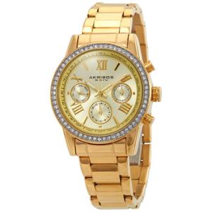 Glimmer Gold Tone Dial Multifunction Watch AK872YG