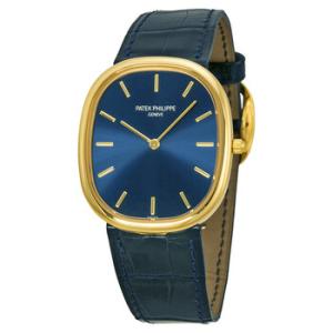 Golden Ellipse 18kt Yellow Gold Blue Watch 3738100J