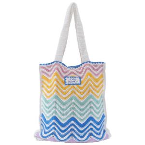 Gradient Wave Crochet Tote Bag