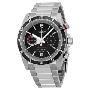 Grantour Flyback Black Dial Chronograph Watch 20550NBKSS