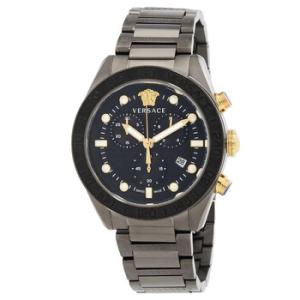 Greca Dome Chronograph Quartz Black Dial Watch VE6K00623