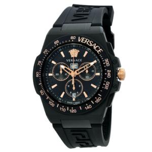 Greca Extreme Chronograph Quartz Black Dial Watch VE7H00323