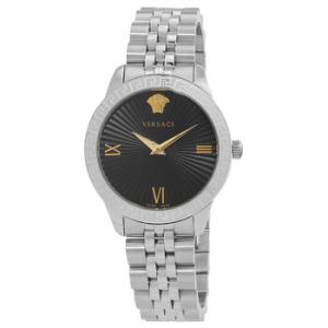 Greca Signature Quartz Black Dial Watch VEVC00419