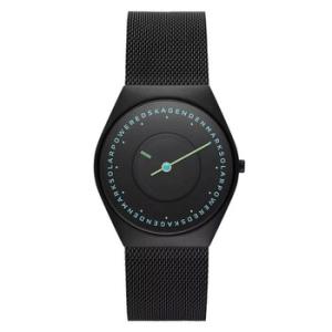 Grenen Solar Halo Black Dial Watch SKW6874