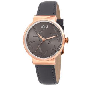 Grey Dial Grey Leather Watch BUR191GY
