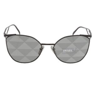 Grey Pattern Silver Irregular Sunglasses PR 50ZS 1AB03T