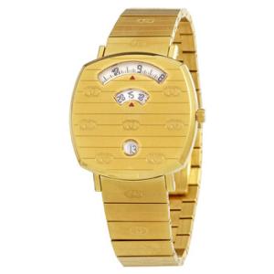 Grip Quartz White Dial Yellow Goldtone Watch YA157403