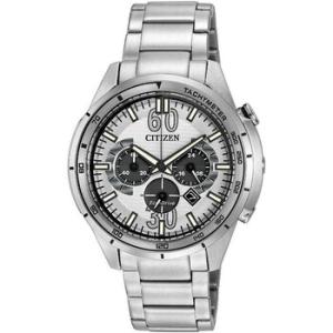 HTM EcoDrive Chronograph Stainless Steel Watch CA412157A