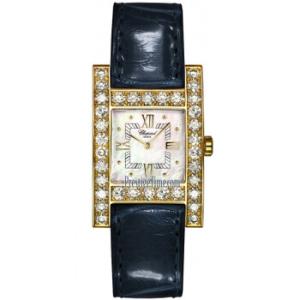 H Watch Mother of Pearl Dial Alligator Blue Leather Laides Dress Watch