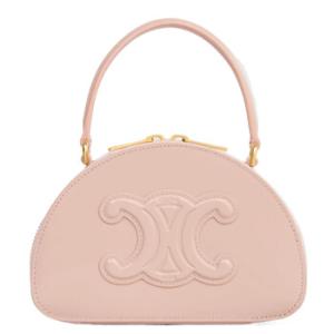 Half Moon Case In Patent Calfskin  Poudre