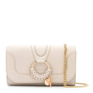 Hana Chain Leather WalletBeige