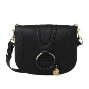 Hana Leather Shoulder Bag  Black