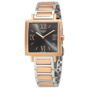 Happy Chic Quartz Black Dial Twotone Watch T034.309.32.068.00